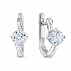 Sokolov Серьги из серебра 925 пробы с бесцветными фианитами
