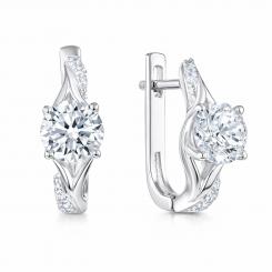 Sokolov Ohrringe aus 925 Silber mit farblosen Zirkonia