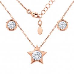 Подвеска "Вифлеемская звезда" с кристаллом Swarovski из серебра 925 пробы на серебряной цепочке
