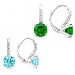 Ohrringe aus 925 Silber mit Zirkonia in 2 Farb-Varianten