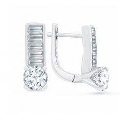 Серьги из серебра 925 пробы с фианитами