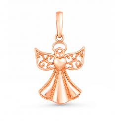 Guardian angel pendant in 585 red gold