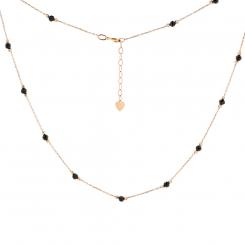Halskette aus 585 Rotgold mit schwarzen Onyx Imitaten 70990149 Halskette Onyx2 0 Kaufbei Schmuck Halskette aus 585 Rotgold mit schwarzen Onyx Imitaten (45+5cm)
