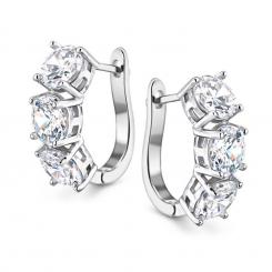 Earrings in 925 silver with zirconia