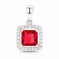 Anhänger aus 925 Silber mit Zirkonia (Farbauswahl)