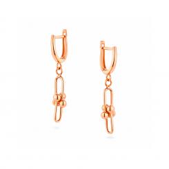 Ohrhänger aus 585 Rotgold mit modernen Kugeldetails