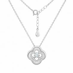 Collier aus 925 Silber mit Anhänger mit Zirkonia