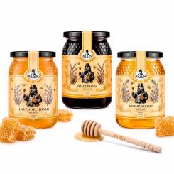 BARIN Honig Genuss Set – Heide, Lavendel & Rosmarin (3 x 500 g)
