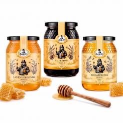 BARIN Honig Genuss Set – Heide, Lavendel & Rosmarin (3 x 500 g)