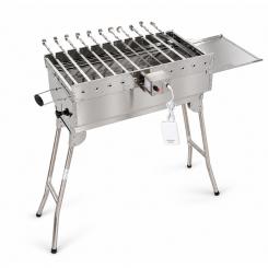 Rambo Grill Set – Edelstahl-Mangal mit Grillaufsatz für 11 automatisch drehende Spieße