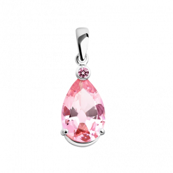 Sokolov pendant in 925 silver with pink zirconia