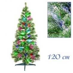 Weihnachtsbaum "Fichte" mit farbwechselnden Lichtfasern inkl. Netzadapter und Ständer, 120 cm