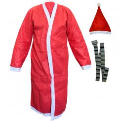 Комплект Дед Мороз шуба + пояс + шапка, 130x65 см