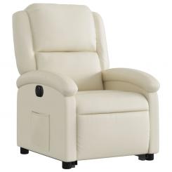 Recliner with stand-up aid electric cream imitation leather