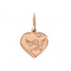 Pendant heart with angel