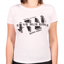 Ladies T-shirt Boys Rus Girls white