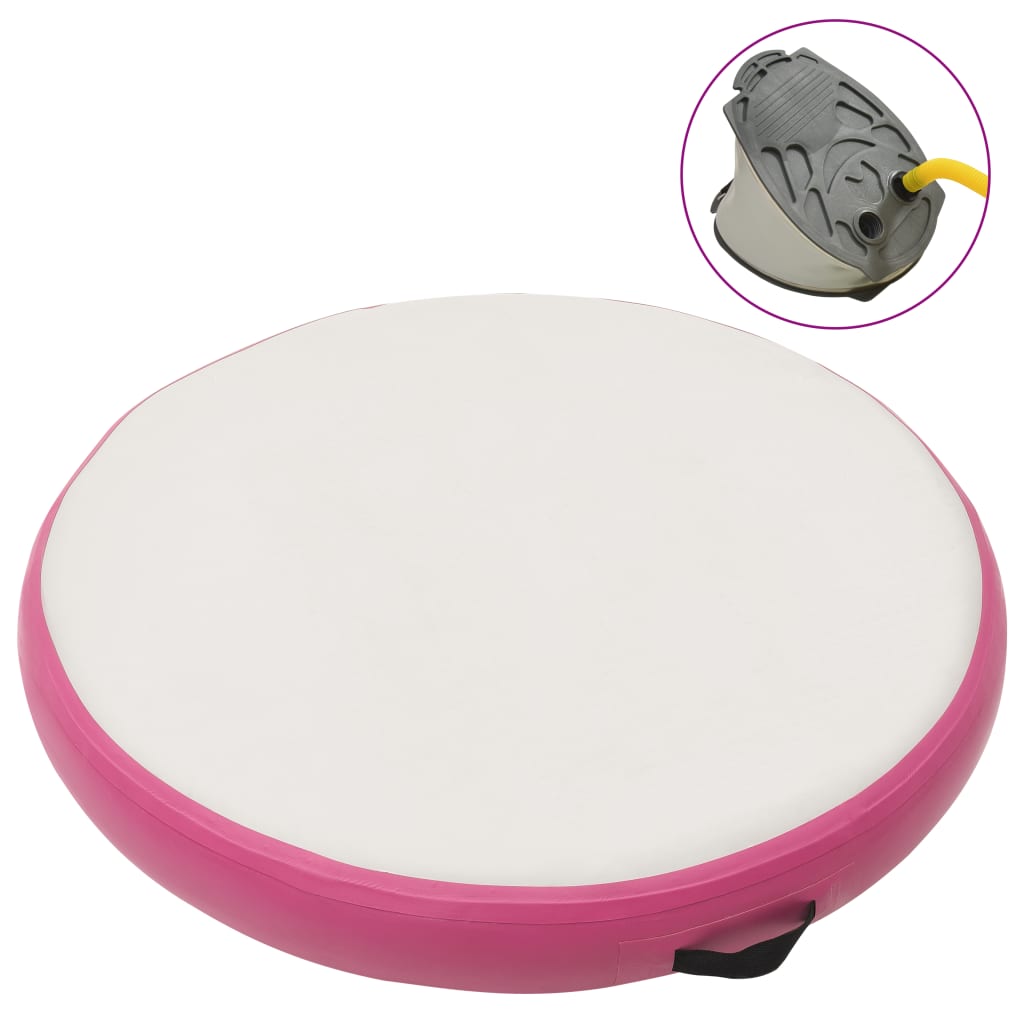 Produktbild von Mini Airtrack VidaXL Aufblasbare Gymnastikmatte 100x100x20cm - Rosa Fitnessmatte Für Indoor & Outdoor Training Fitnessmatte