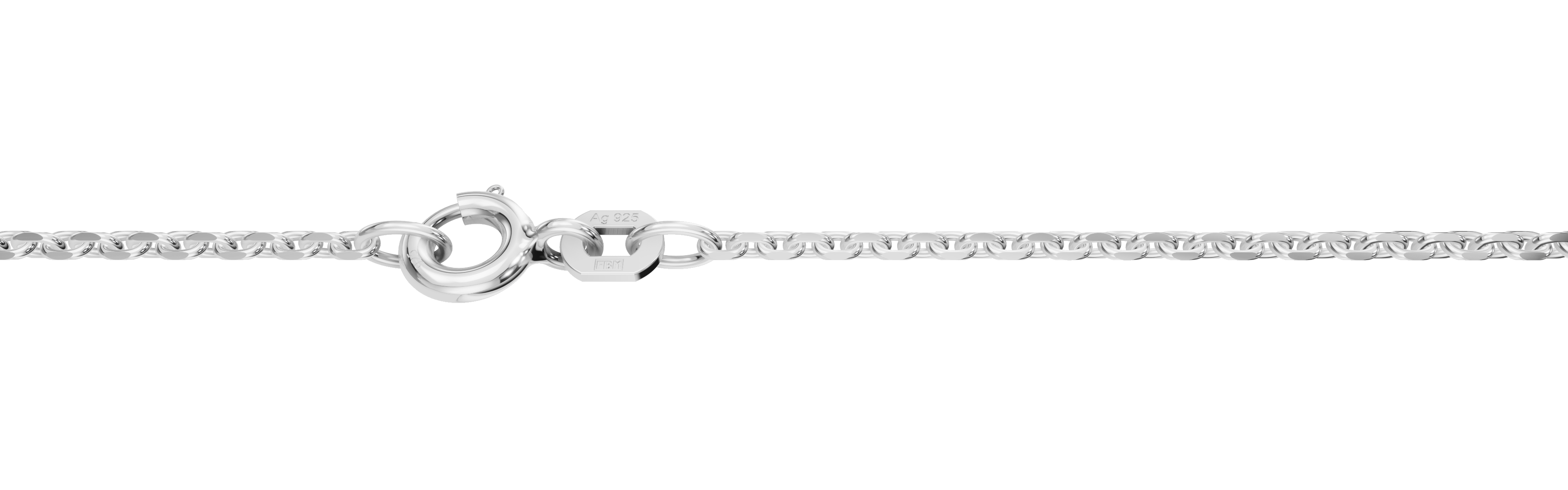 Anchor necklace diamond chain width 1.7mm