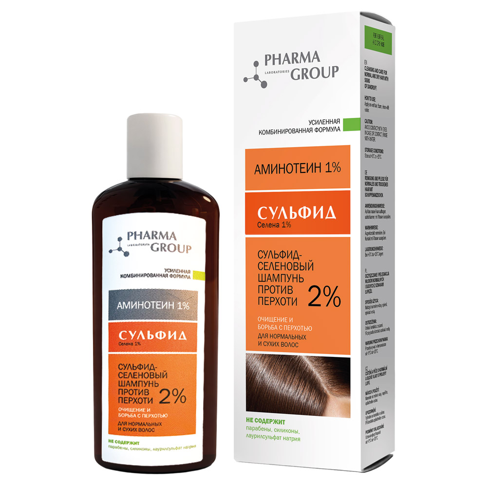 Pharma Group SELENIUM Anti-Dandruff Shampoo 2 % Selenium Sulphide for normal and dry hair, 150 ml hair, 150 ml