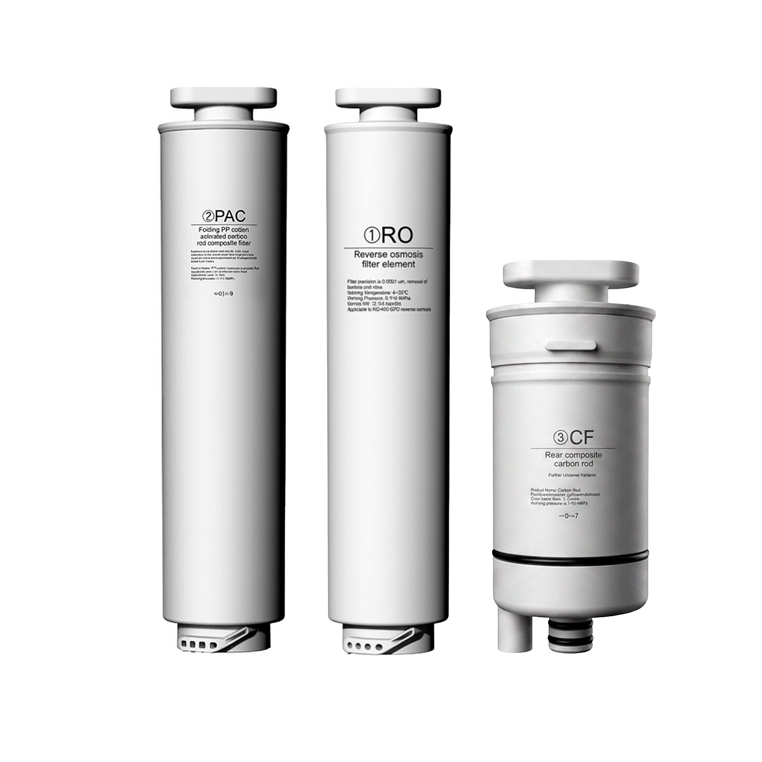 BEM LUNA set of 3 replacement filters (RO, PAC and CF) for BEM Luna water filter system