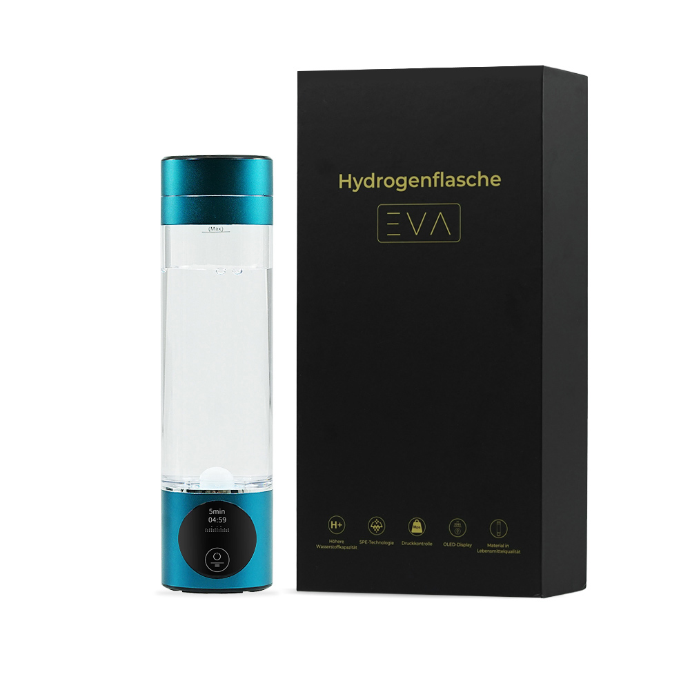 Wasserfilter Zubehör BEM EVA Hydrogenflasche 280 ml - Wasserstoff-Wasserflasche mit SPE (PEM) Elektrolyse - Technologie