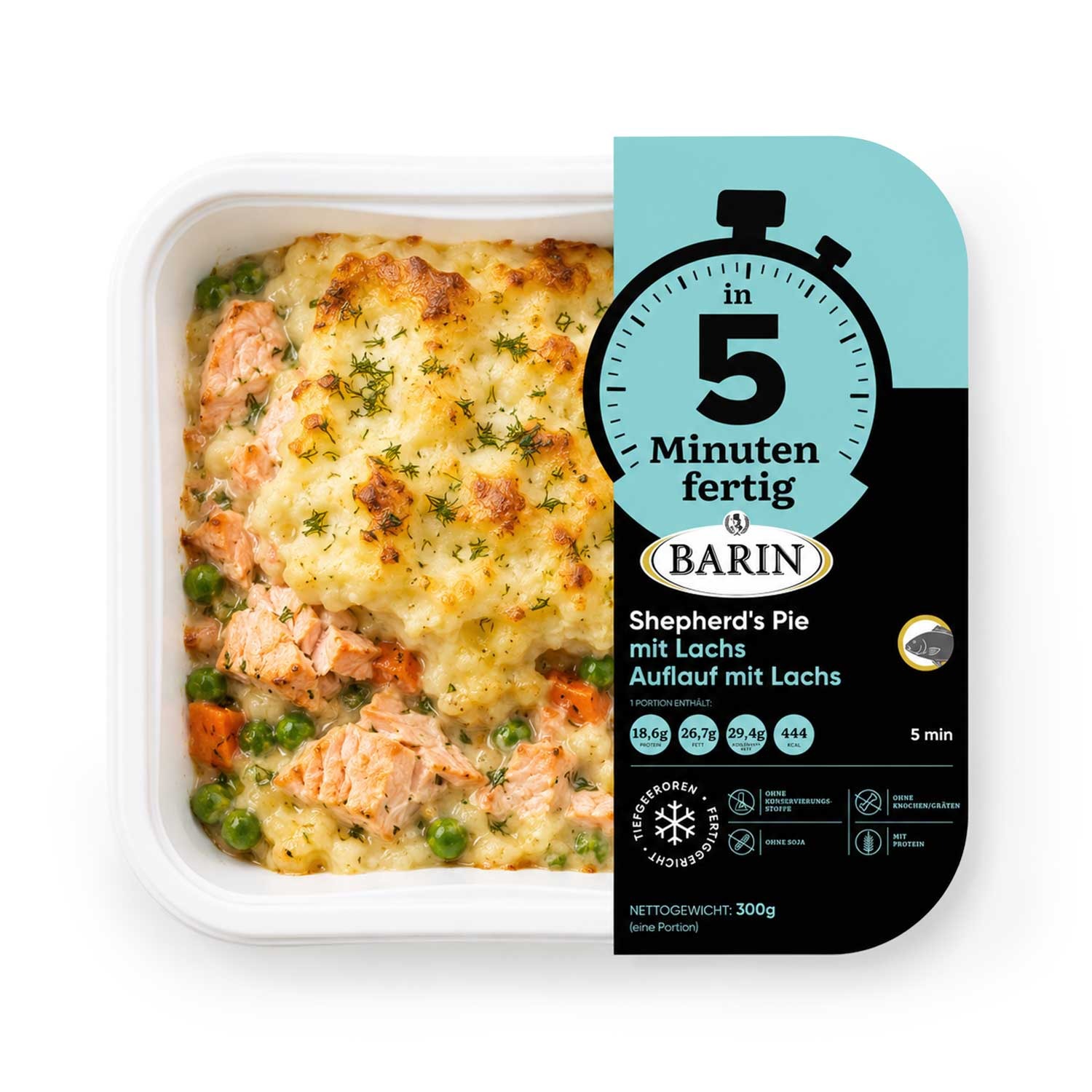 BARIN Ready in 5 Minutes: Shepherd's Pie with Salmon - Salmon Casserole, 300 g
