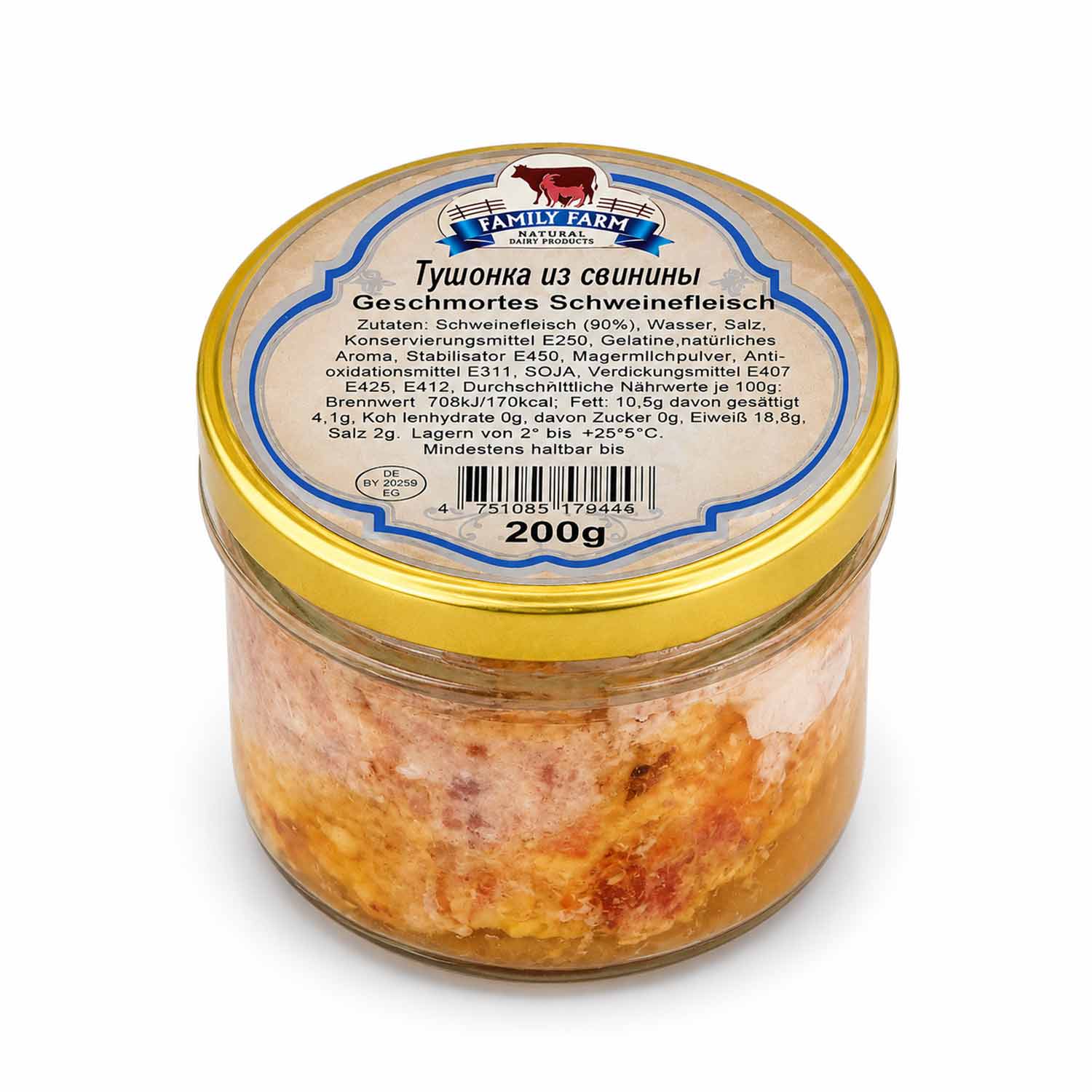 Family Farm Tuschonka - geschmortes Schweinefleisch, 200 g
