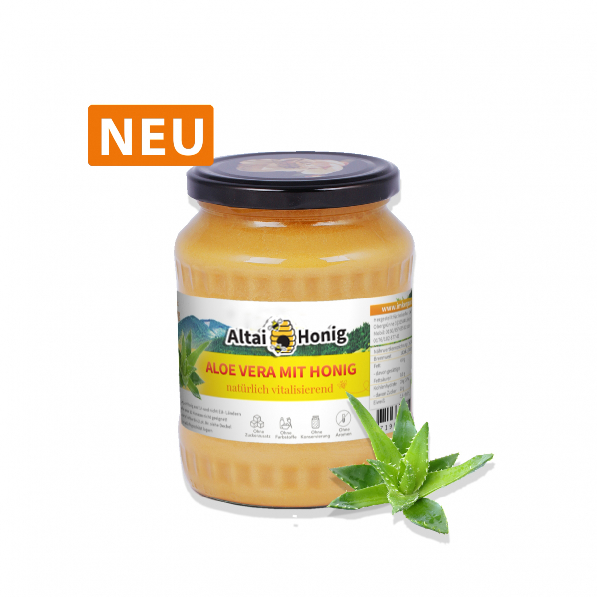 aloe vera honig 400g reich an vitaminen revitalisierend