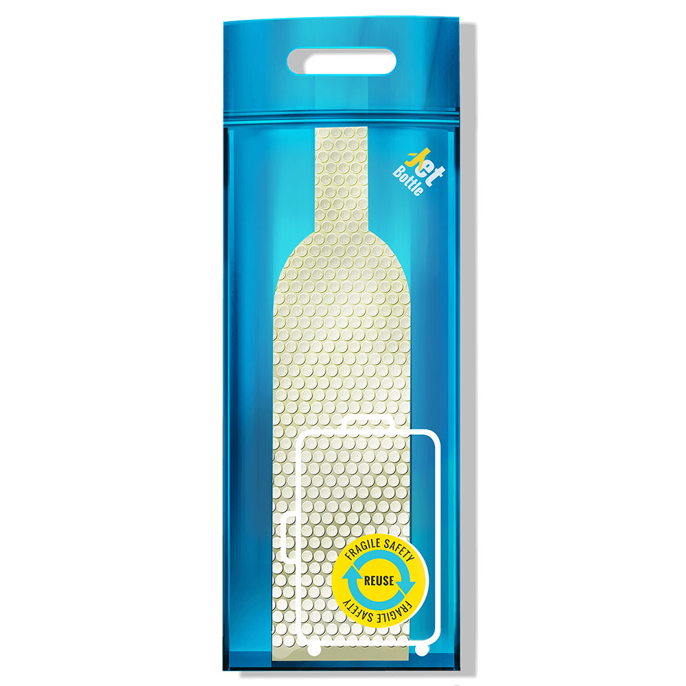 Flaschenkörbe & -träger JetBottle - Verpackung für den sicheren Transport von Flaschen, blau
