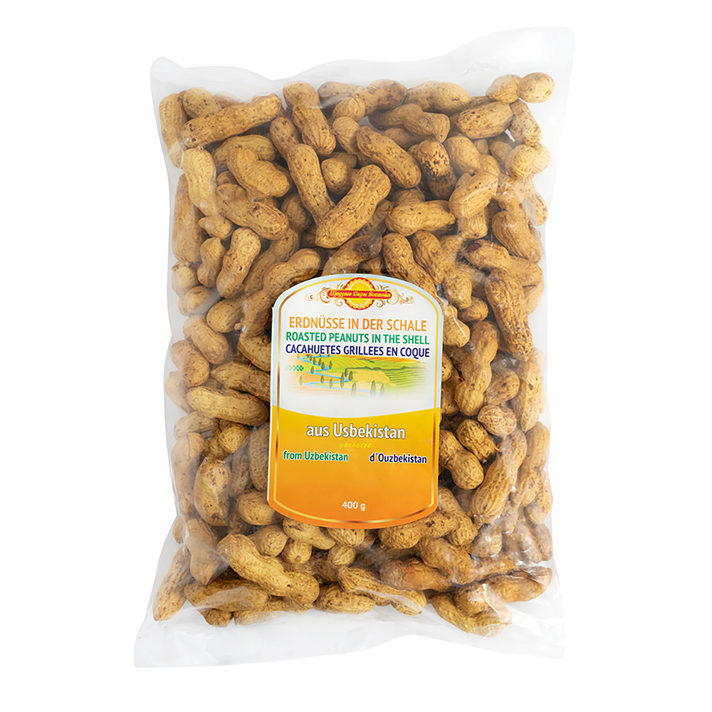 Erdnüsse in der Schale, geröstet, 400g