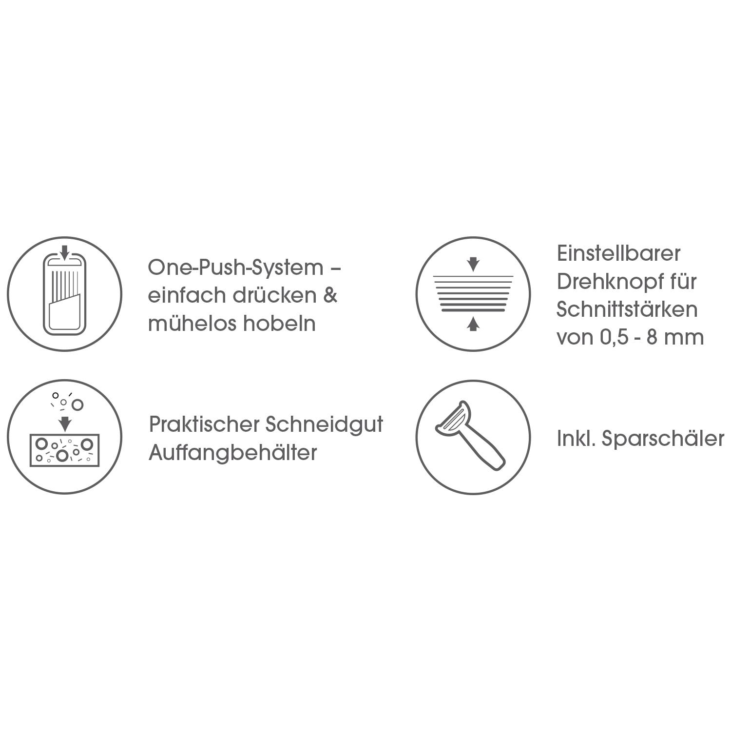 Küche, Haushalt & Wohnen  Livington Turboschneider-Universalhobel (Turbocut) mit flexibler Multiklinge & Fingerschutz