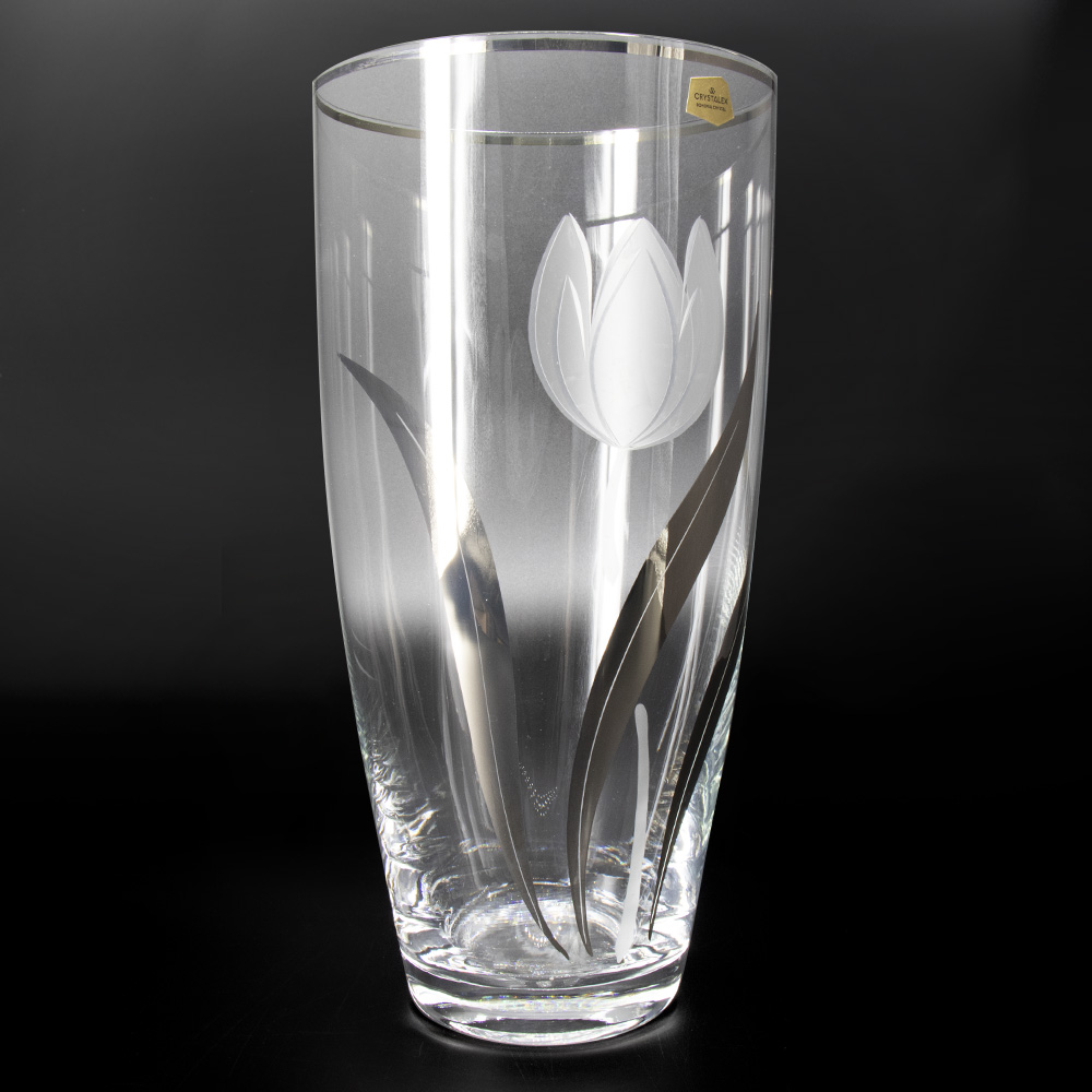 Bohemia CRYSTALEX Vase "Tulpe mit Silber", 30 cm online kaufen Kaufbei.tv