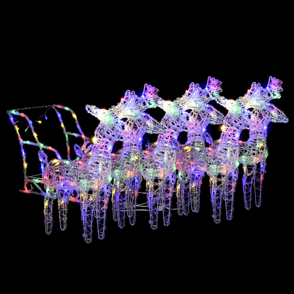 VidaXL LED-Rentiere Weihnachtsdekoration, 180 Cm Hoch, 250 LEDs, 8 Lichtmodi, Für Innen & Außen – 2 Stück