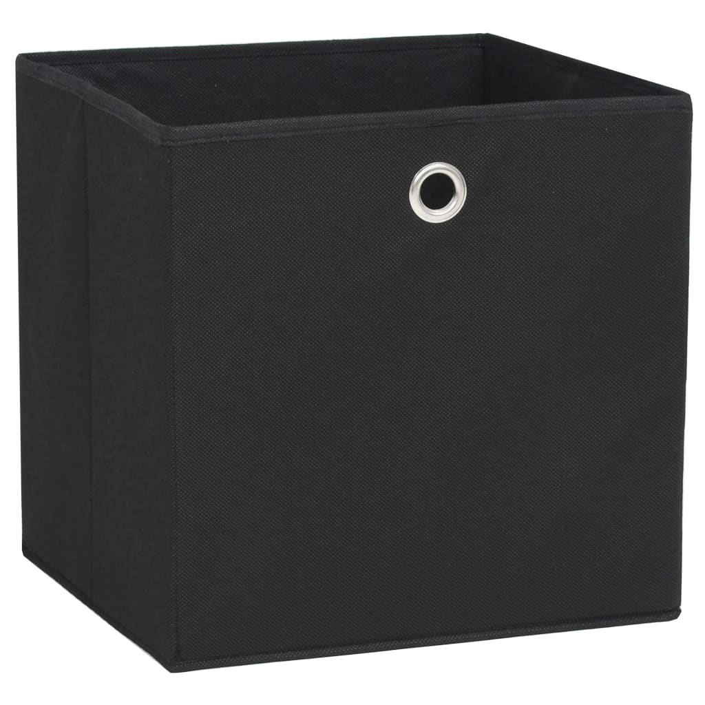 Aufbewahrungsboxen 4 Stk. Vliesstoff 28x28x28 cm Schwarz 4