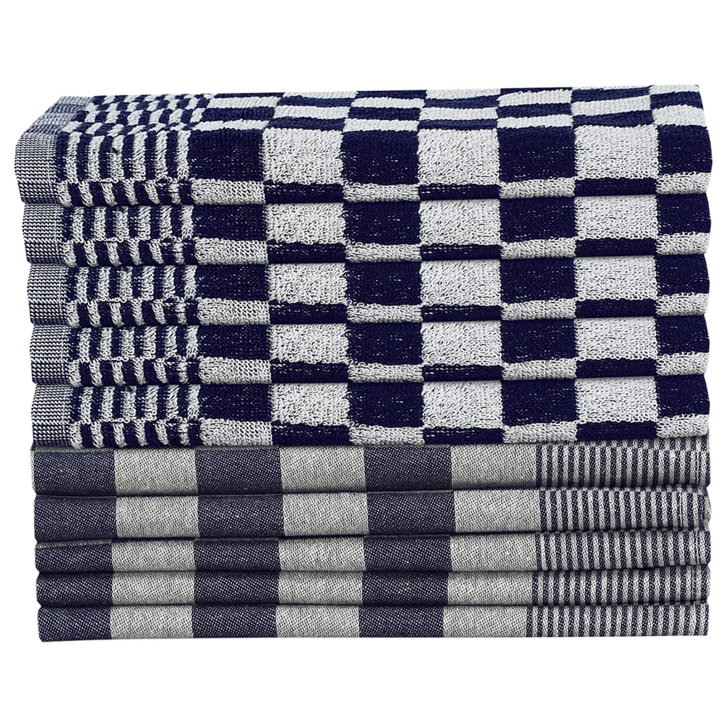 20-tlg. Handtuch-Set Blau und Weiß Baumwolle online kaufen | Handtuch-Sets