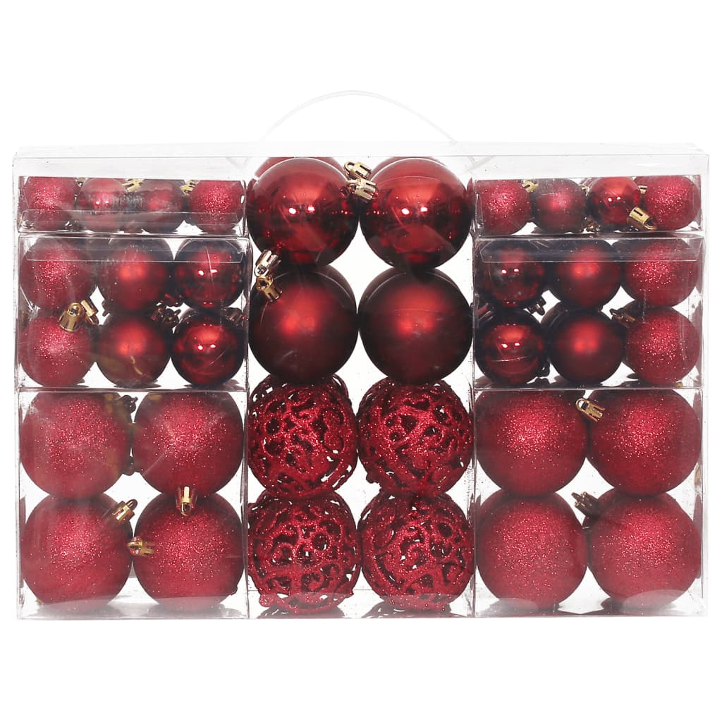 Weihnachtskugeln 100 Stk. Weinrot 3 / 4 / 6 cm online kaufen