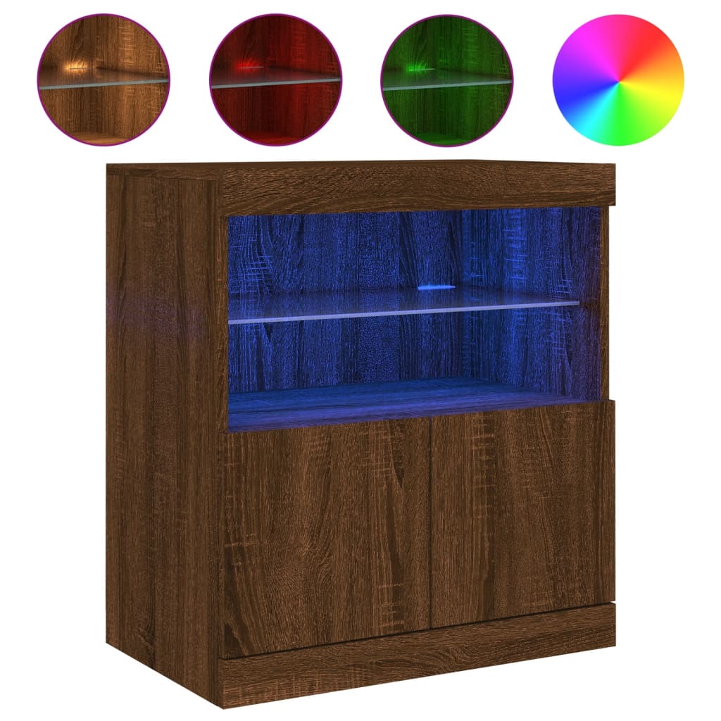 YITAHOME Sideboard Weiß Mit LED - Vielseitige Kommode Für Wohnzimmer & Flur