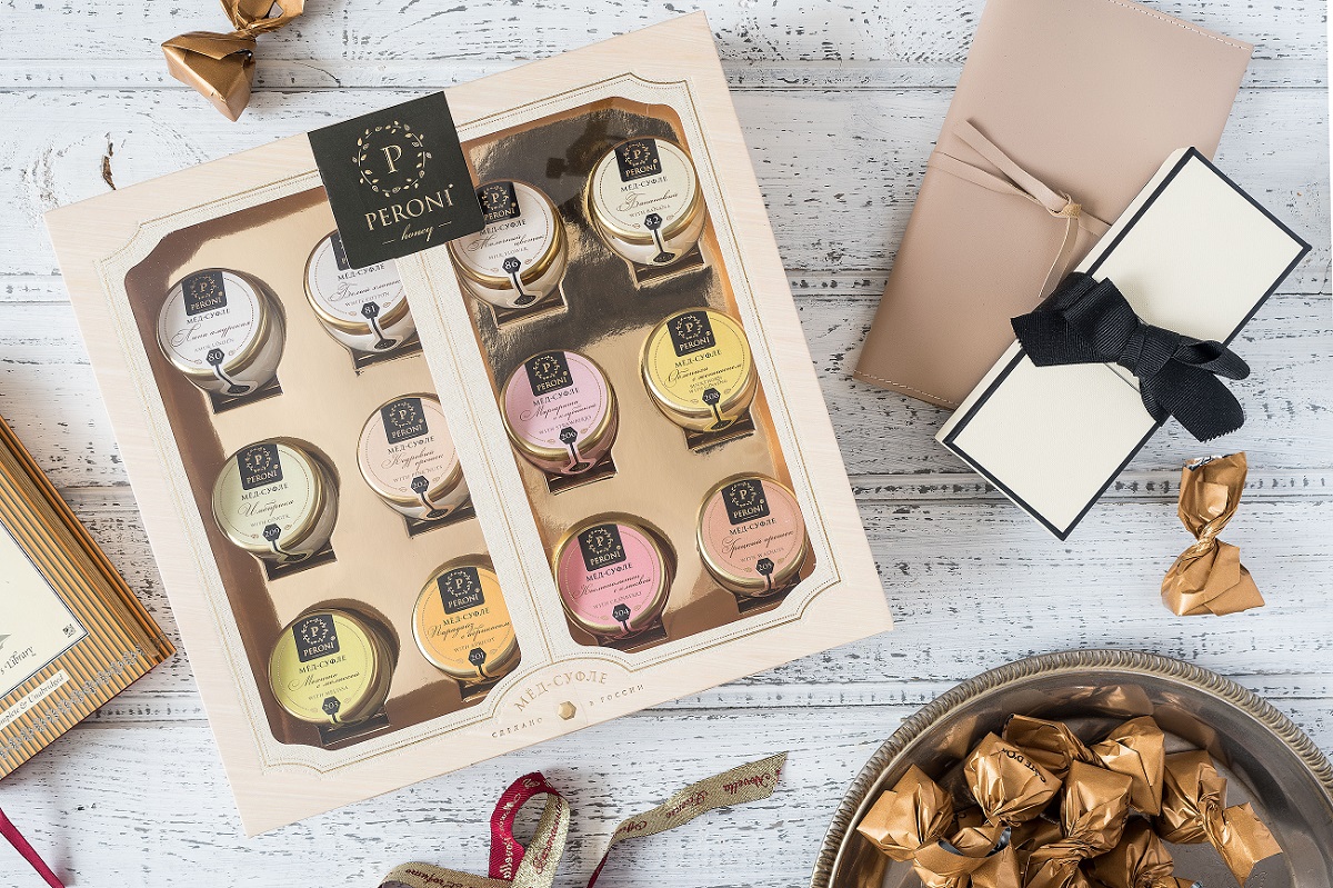 PERONI Honey-Set: Collection of flavors 12x30g | Cremehonig | Honigsoufflé | Soufflé | Honig | Honey | Edel | Feinkost