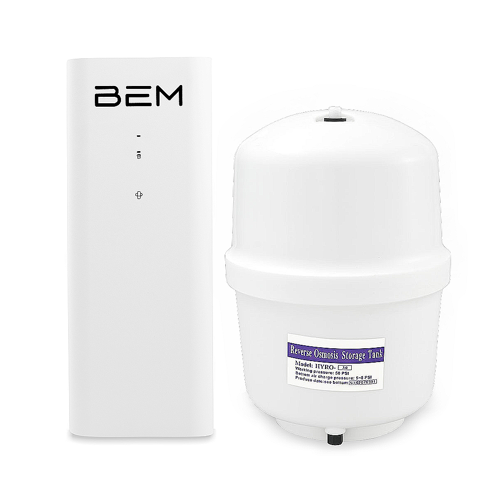 Wasserfilter BEM Lisa Wasserfilteranlage mit innovativer Osmose-Membranfiltration für Zuhause, incl. 11 L Wassertank!