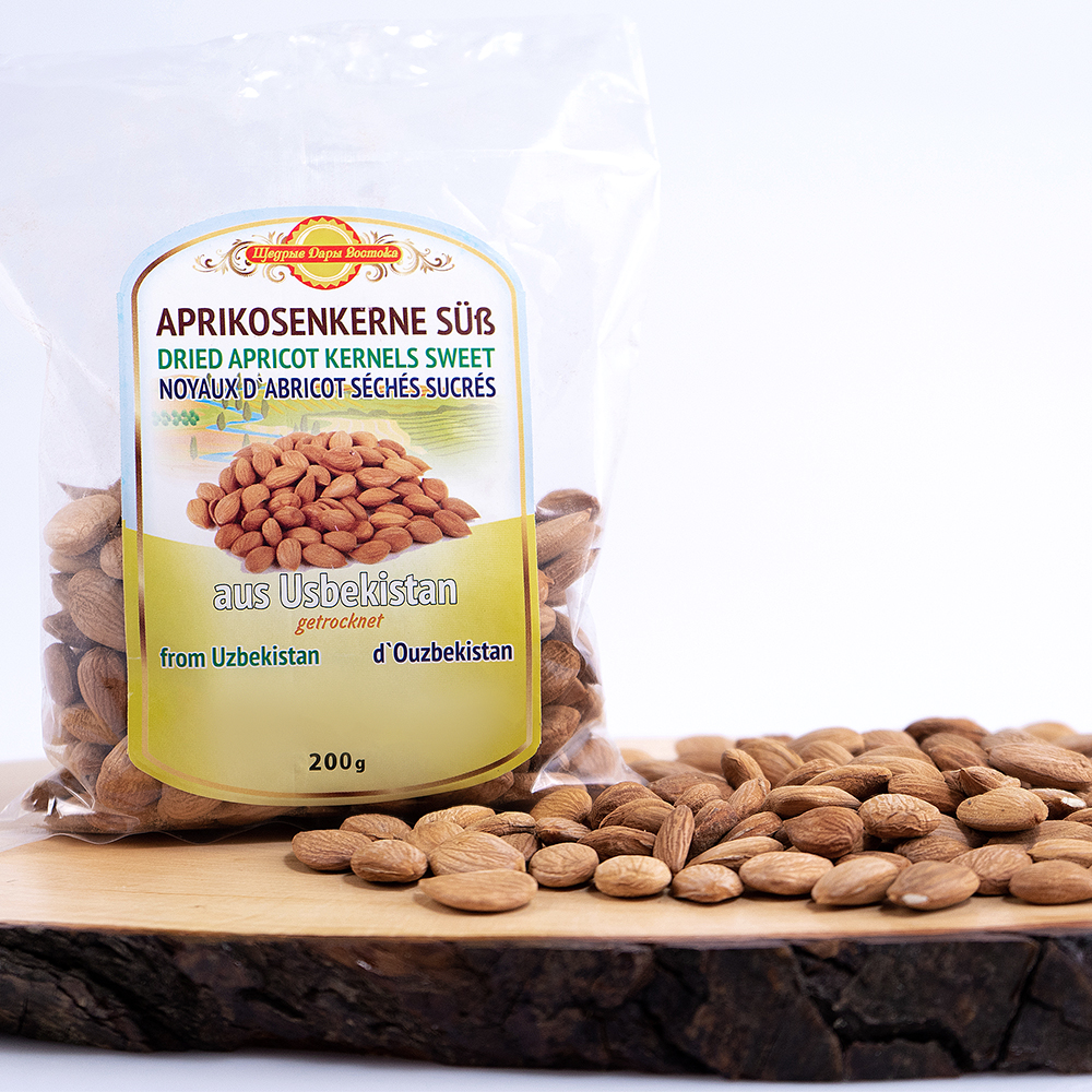 Aprikosenkerne süß, getrocknet, 200 g