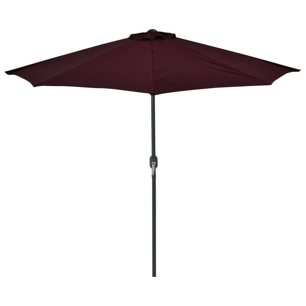 247 cm Wandschirm Terrassenschirm mit verstellbarem Mast Sonnenschirm mit Windventil Beige