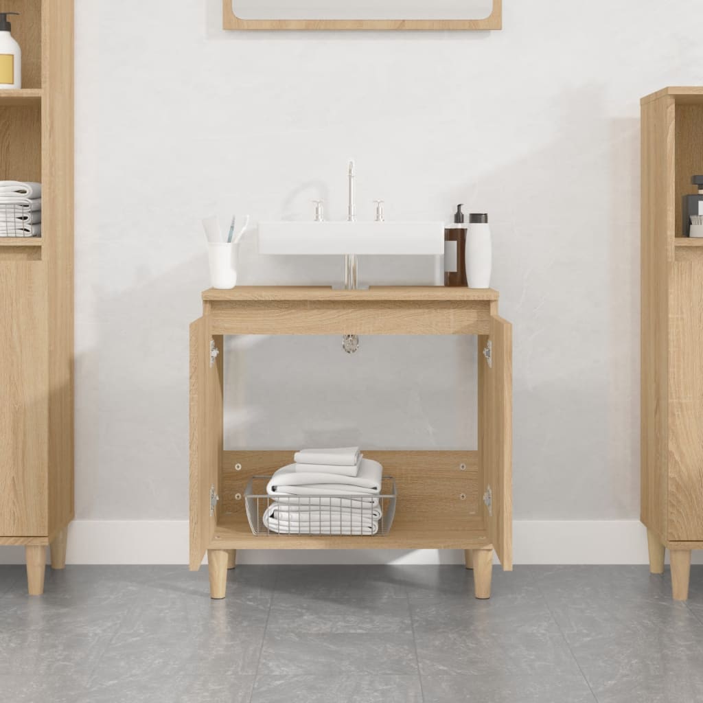Waschbeckenunterschrank Sonoma-Eiche kaufen Holzwerkstoff online 58x33x60 cm