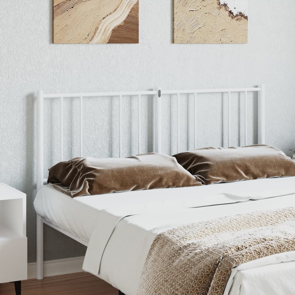 INLIFE Kopfteil Metall Weiß 160cm - Modernes Bettdesign