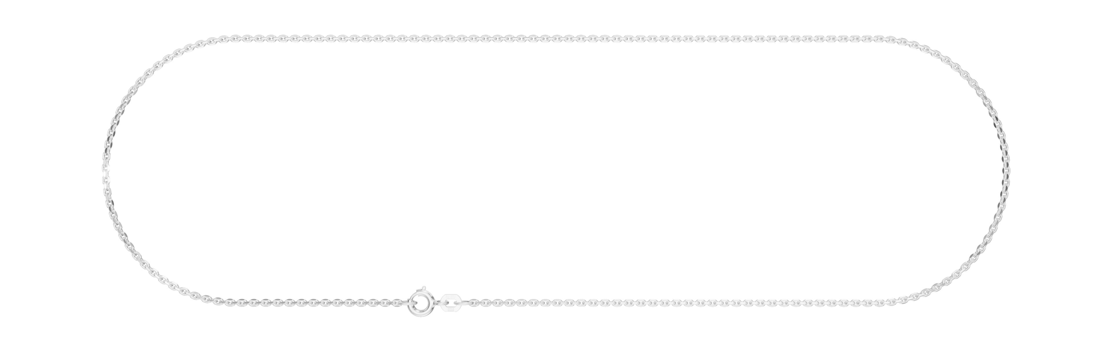 Anchor necklace diamond chain width 1.7mm