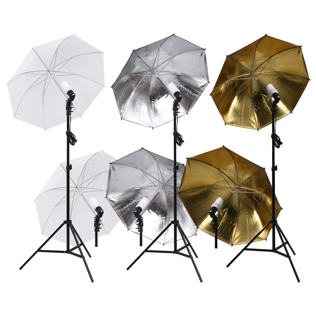 FotostudioSet mit Leuchten, Hintergrund und Reflektor online kaufen