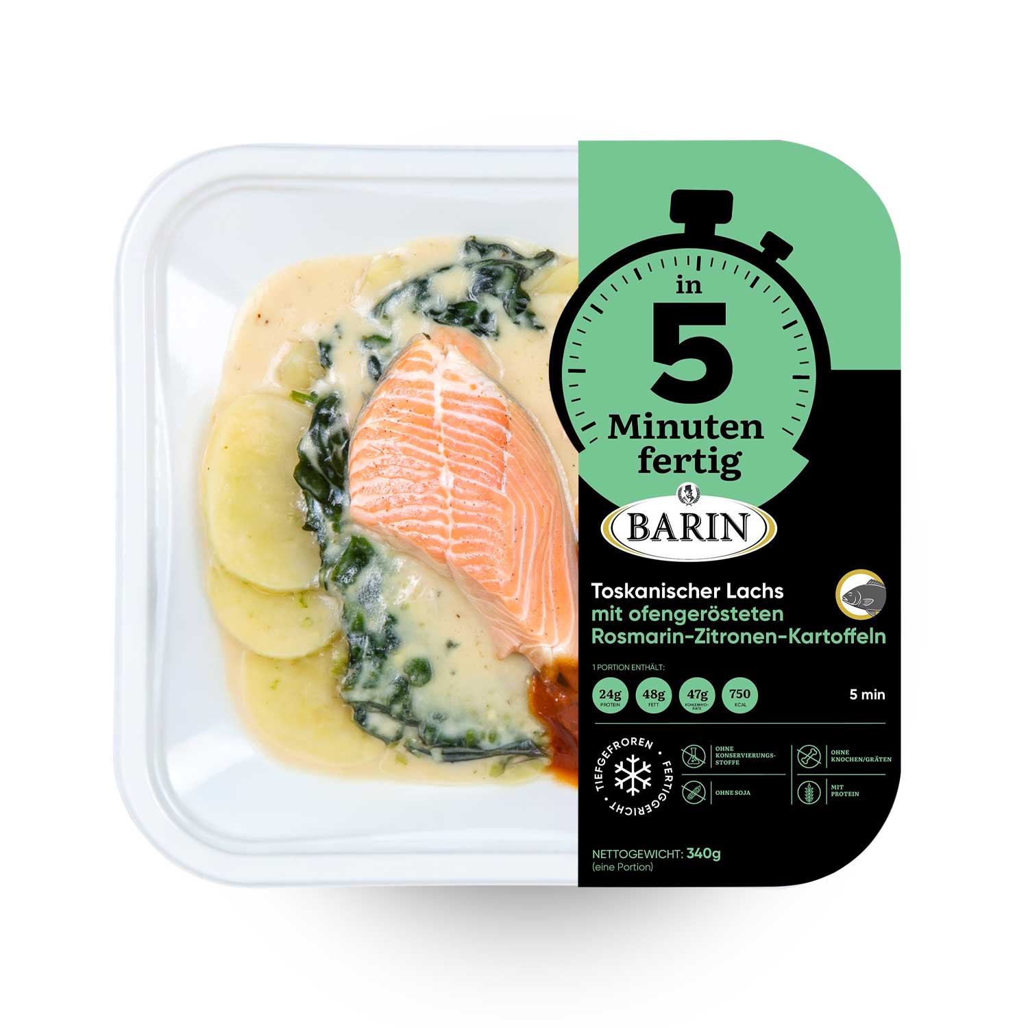 BARIN in 5 Minuten fertig Fisch & Meeresfrüchte Genussbox (4 Gerichte, 1.32 kg)