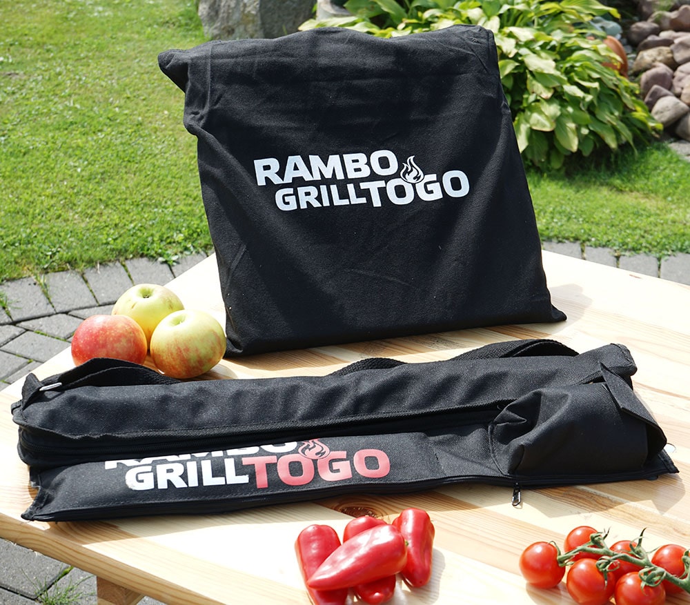 Grill & Zubehör RAMBO TOGO Schaschlik Grill aus Edelstahl mit Motor, tragbar und kompakt