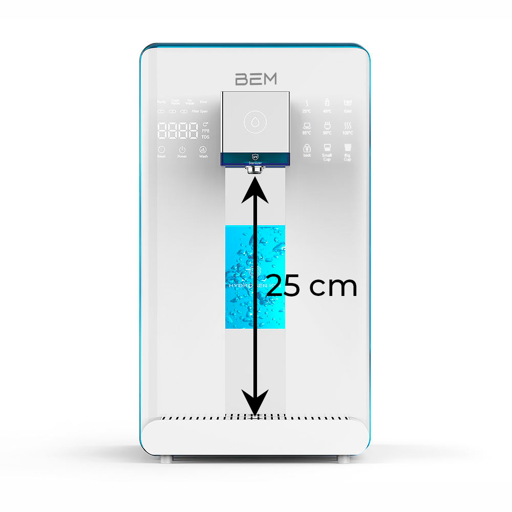 BEM IDA Osmosis table water filter incl. UV lamp and hydrogen generator, without tank