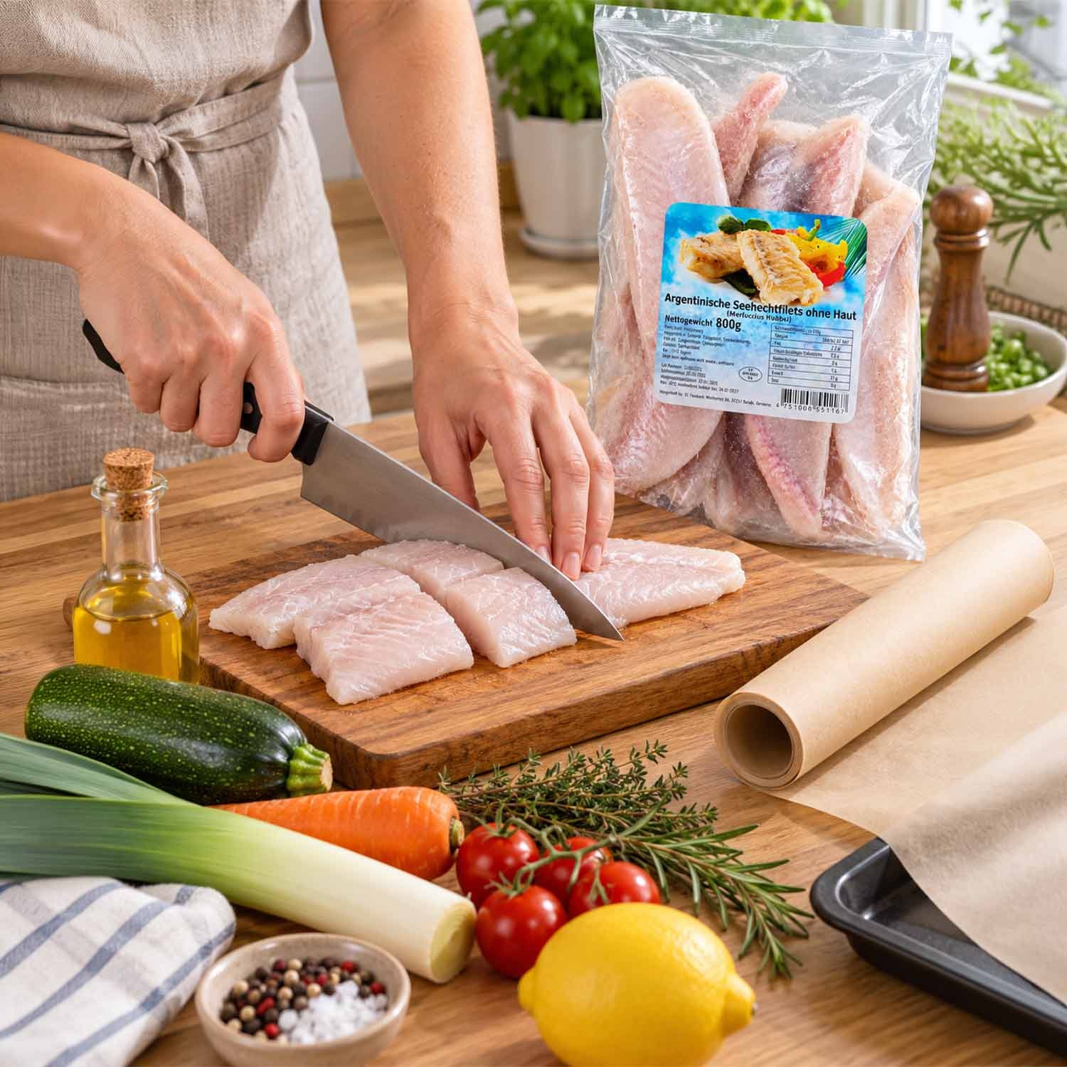 Fisch-Genussbox: Argentinischer Seehecht, Seehechtfilets & Tilapia